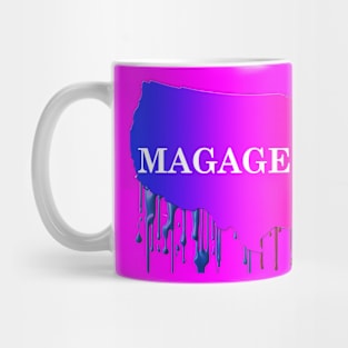 MAGAGENTA White Wording on Map Mug